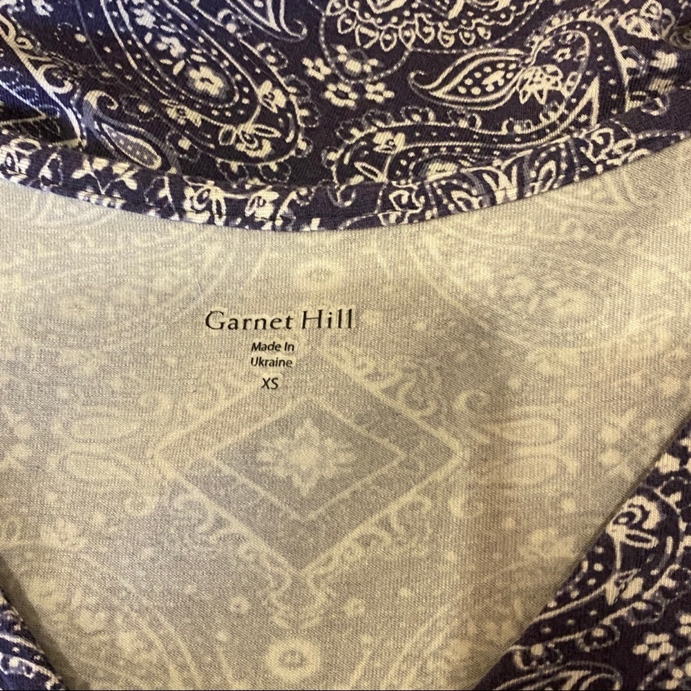 Garnet hill casual blue‎ and white dress sleeveless xs - Picture 3 of 4